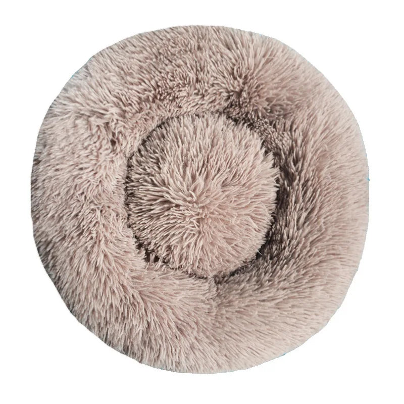 Zavero™ Round Plush Pet Bed — Washable Warm Basket Sofa