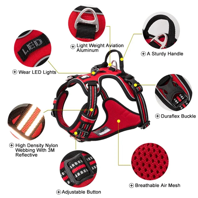 Zavero™ Reflective Dog Vest Harness — Safe Walking & Running