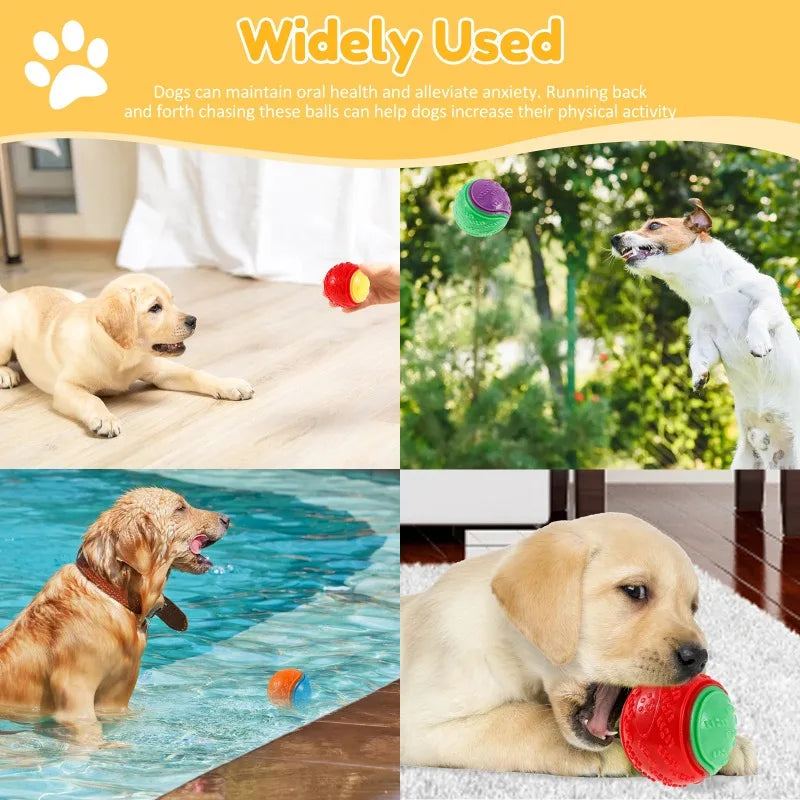 1/3Pcs Interactive Toys for Pet Dogs Chew Toys for Dogs To Grind Their Teeth and Have Fun Rubber Sounding Balls