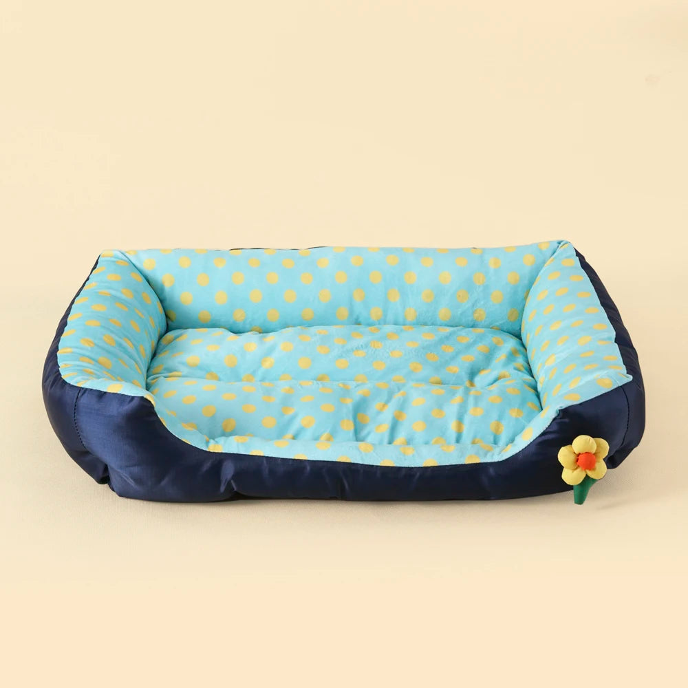 Zavero™ Soft Square Dog Sofa — Washable Warm Kennel Cushion