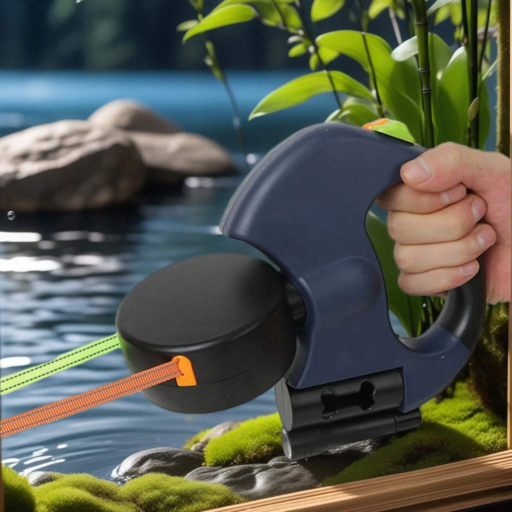 Zavero™ Dual Dog Leash — LED Light 360° No-Tangle Lead
