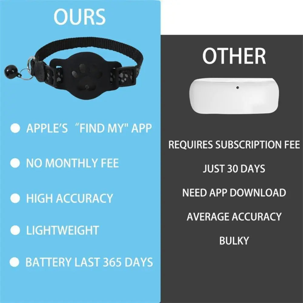 Accurate Positioning Night Reflective Adjustable Collar Pet Tracking GPS Positioning Collar Phone APP Lightweight Cat Tracker