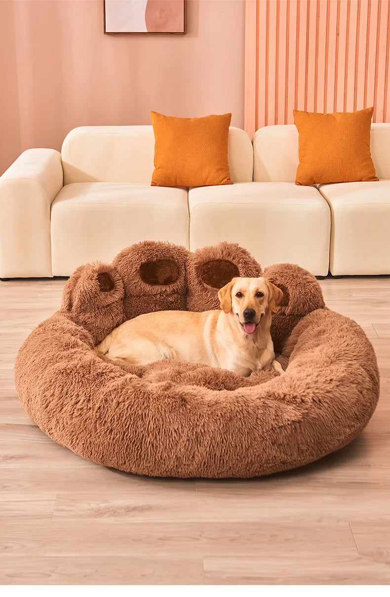 Zavero™ Fluffy Winter Pet Sofa — Cozy Blanket Bed for Dogs & Cats