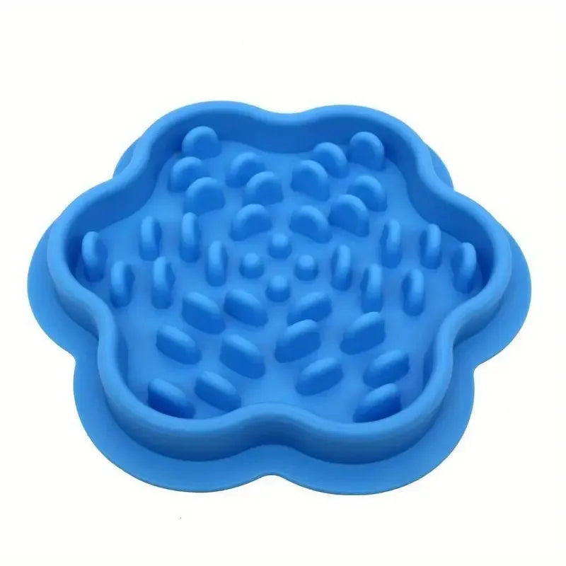 Pet Slow Down Eating Feeder Dish - Interactive Pet Food Bowl - Silicone Material - Suitable for Dogs Cat