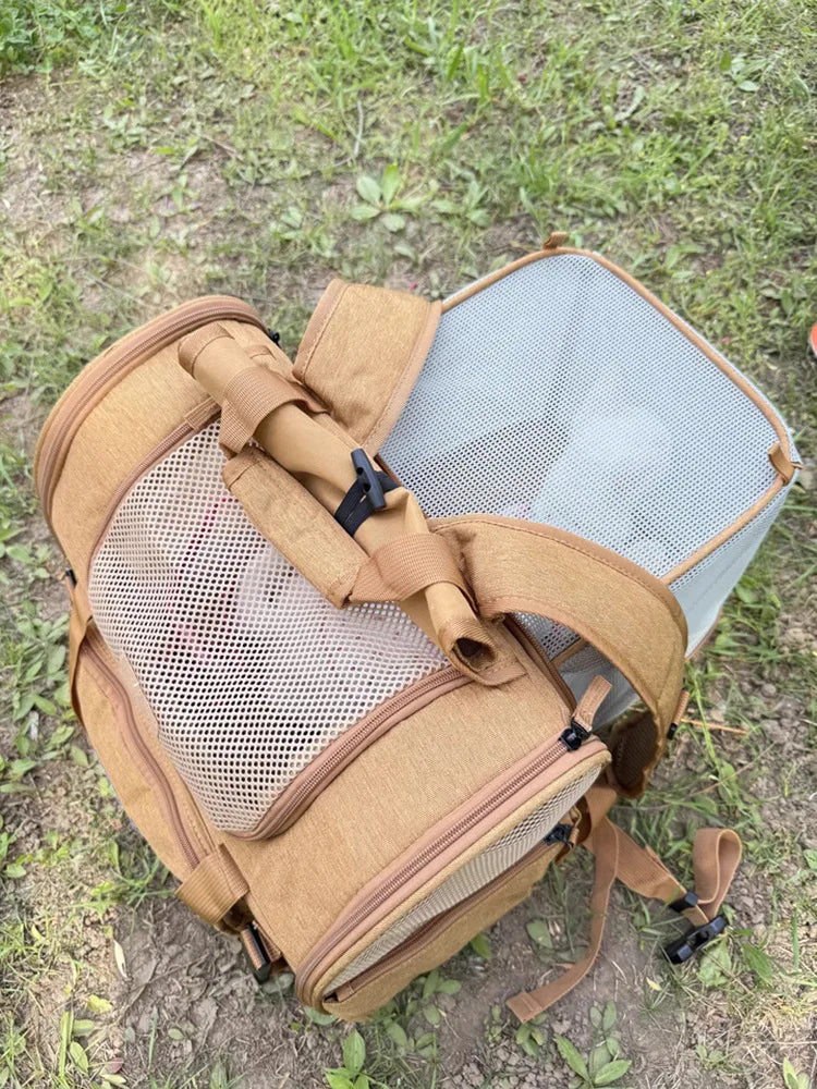 Portable Cat Backpack Expandable Large Capacity Pet Backpack Foldable