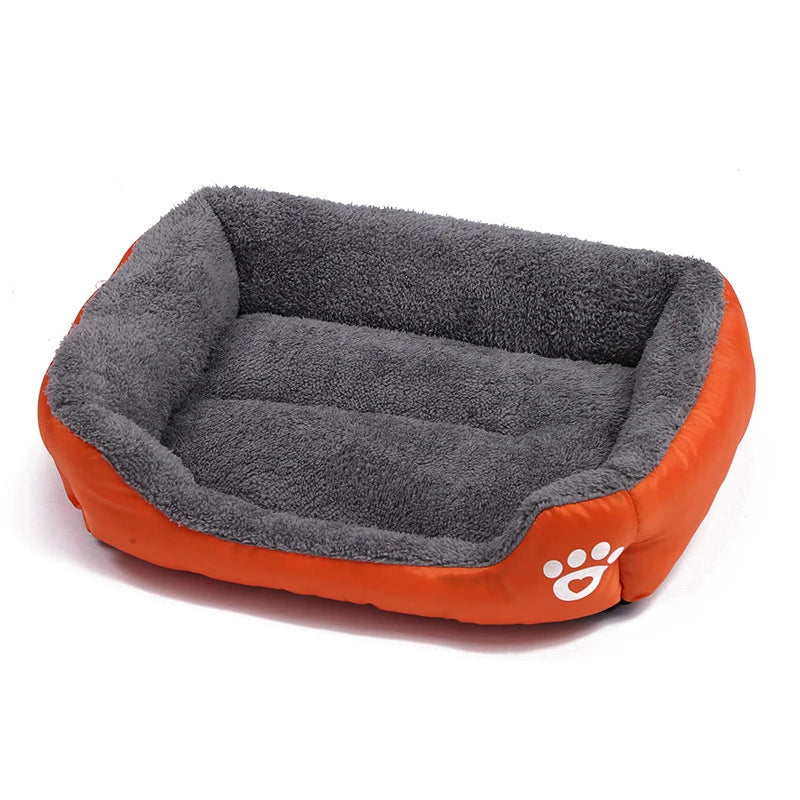 Zavero™ Soft Square Dog Sofa — Washable Warm Kennel Cushion