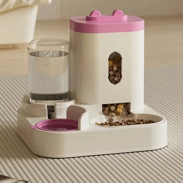 Automatic Feeder Dog Cat Food Bowl With Water Fountain Large Capacity Pet Food Storage Dispenser Container Puppy Pet Accessories