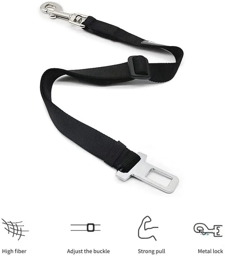 1PC Adjustable Pet Cat Dog Car Seat Belt Pet Seat Vehicle Dog Harness Lead Clip Safety Lever Nylon Colorful Traction Ddogs Leash
