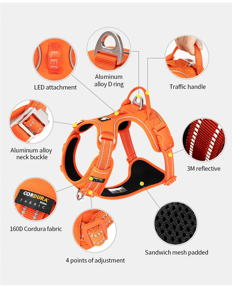Zavero™ No-Pull Dog Harness — Reflective Adjustable Comfort