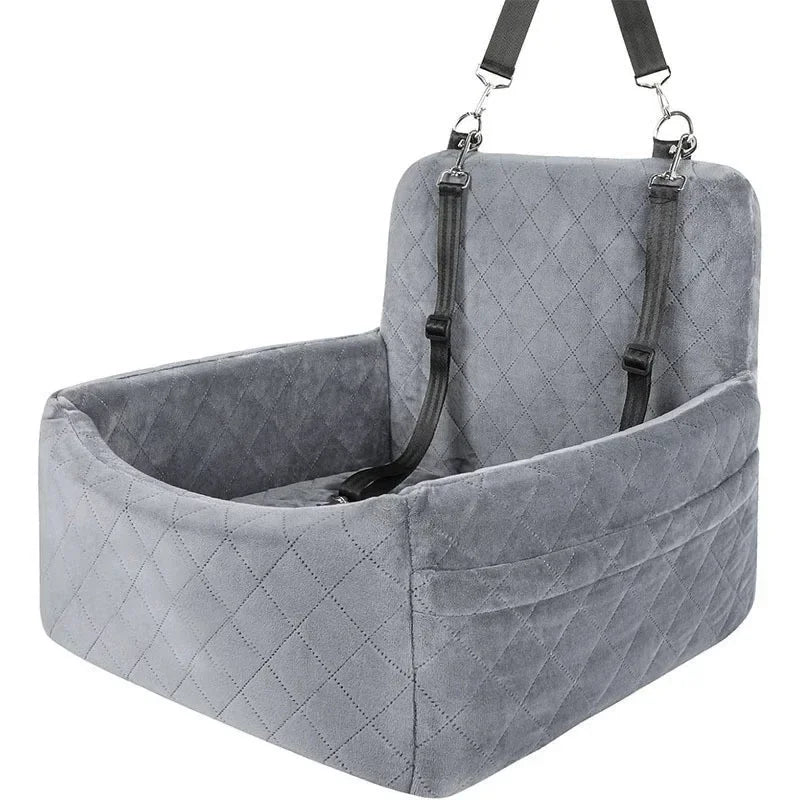 Pet Car Seat Kennel Puppy Cat Out Seat Mat Removable Washable Anti-Slip Base Front and Rear Row Dog Out Safety Seat Travel Nest