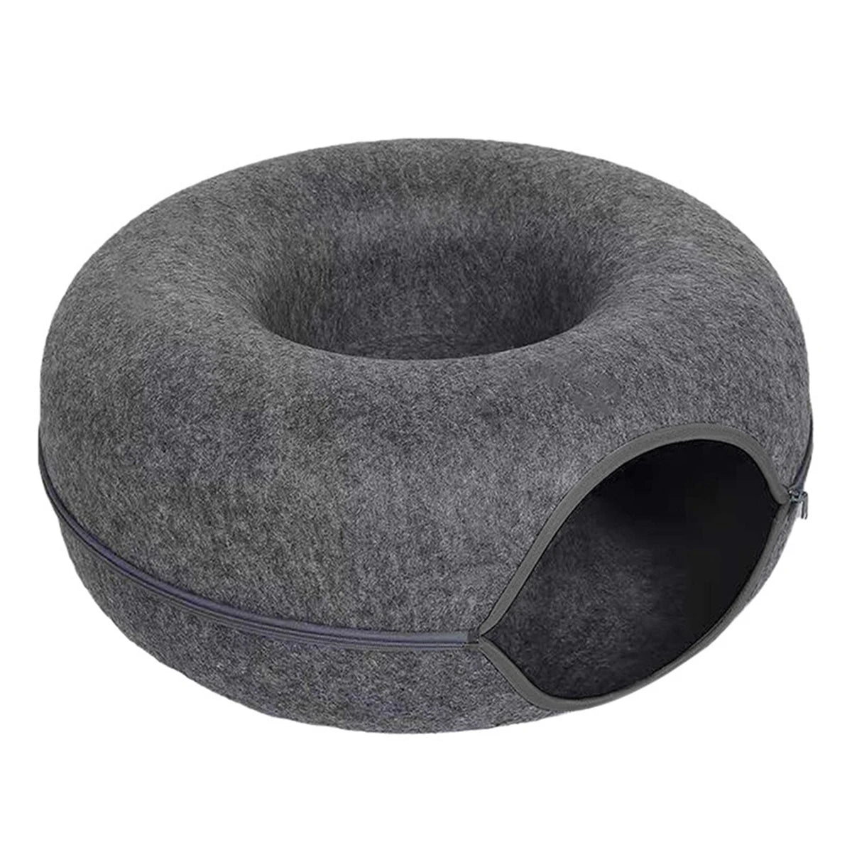 Zavero™ Cat Tunnel Nest Bed — Felt Scratcher Donut Sleeping Toy