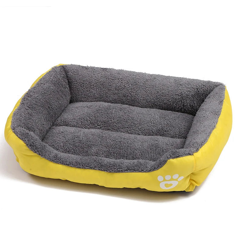 Zavero™ Soft Square Dog Sofa — Washable Warm Kennel Cushion