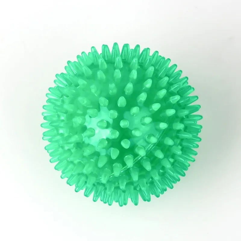 3 Pieces Durable Dog Toys: Squeaky Balls for Teeth Cleaning and Training - Safe and BPA Free for Small and Medium Dogs!