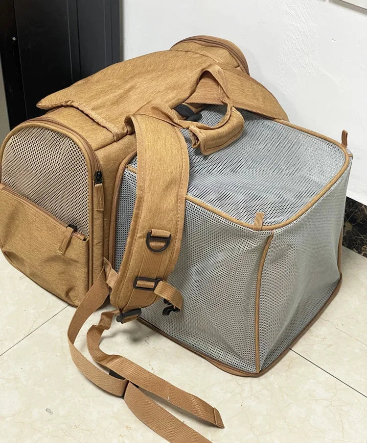 Portable Cat Backpack Expandable Large Capacity Pet Backpack Foldable
