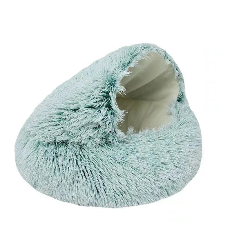 Zavero™ Cave Cat Nest — Plush Warm Sleeping Bed for Kittens