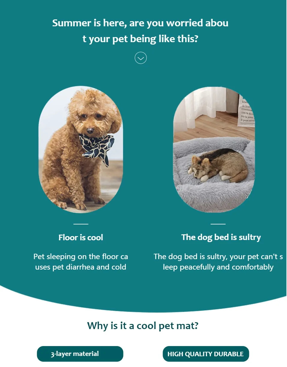 Zavero™ Extra-Large Cooling Mat — Ice Pad Sofa for Dogs & Cats