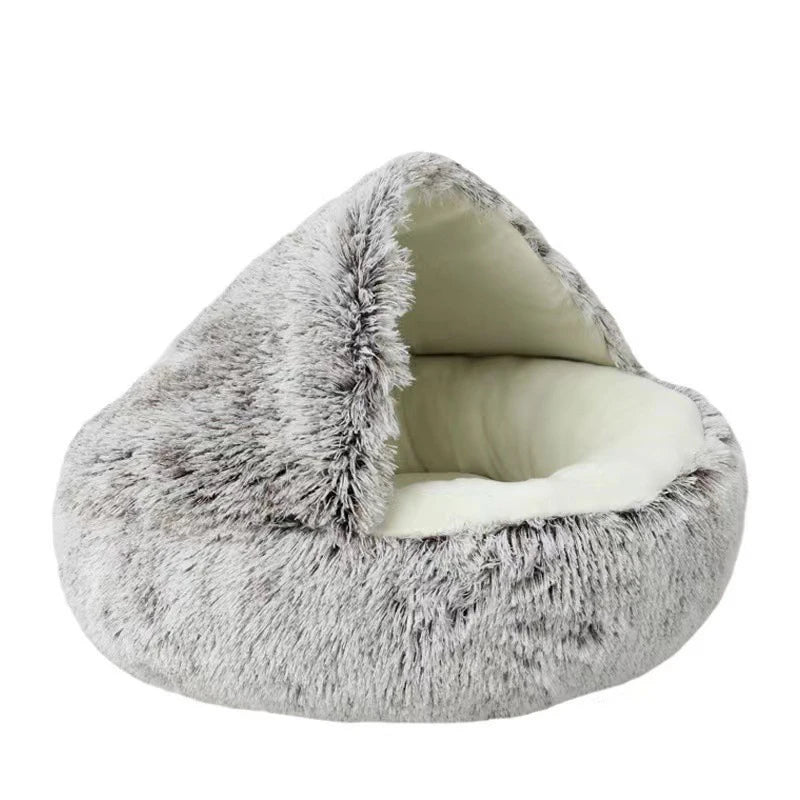 Zavero™ Cave Cat Nest — Plush Warm Sleeping Bed for Kittens