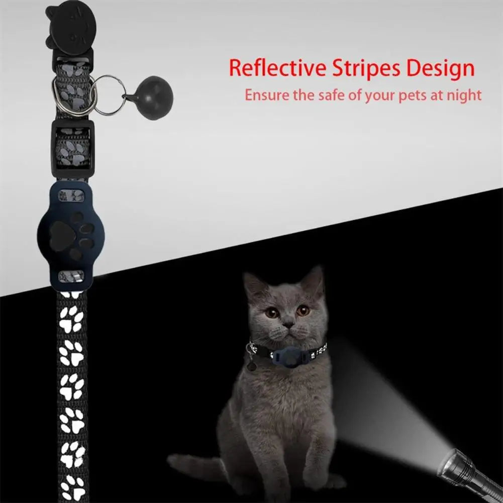 Accurate Positioning Night Reflective Adjustable Collar Pet Tracking GPS Positioning Collar Phone APP Lightweight Cat Tracker