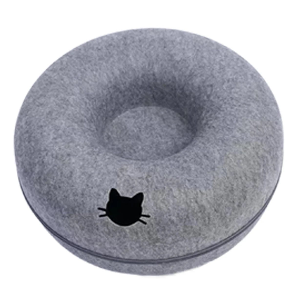Zavero™ Cat Tunnel Nest Bed — Felt Scratcher Donut Sleeping Toy