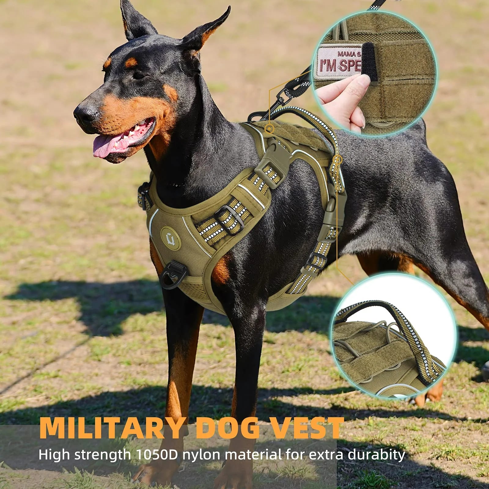 Zavero™ Tactical Dog Harness — Military-Grade Breathable Vest