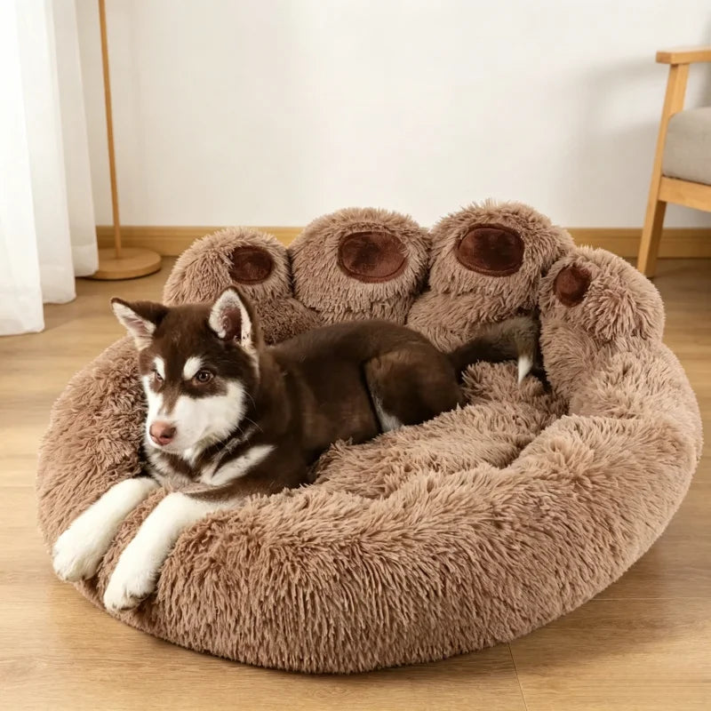 Zavero™ Fluffy Winter Pet Sofa — Cozy Blanket Bed for Dogs & Cats
