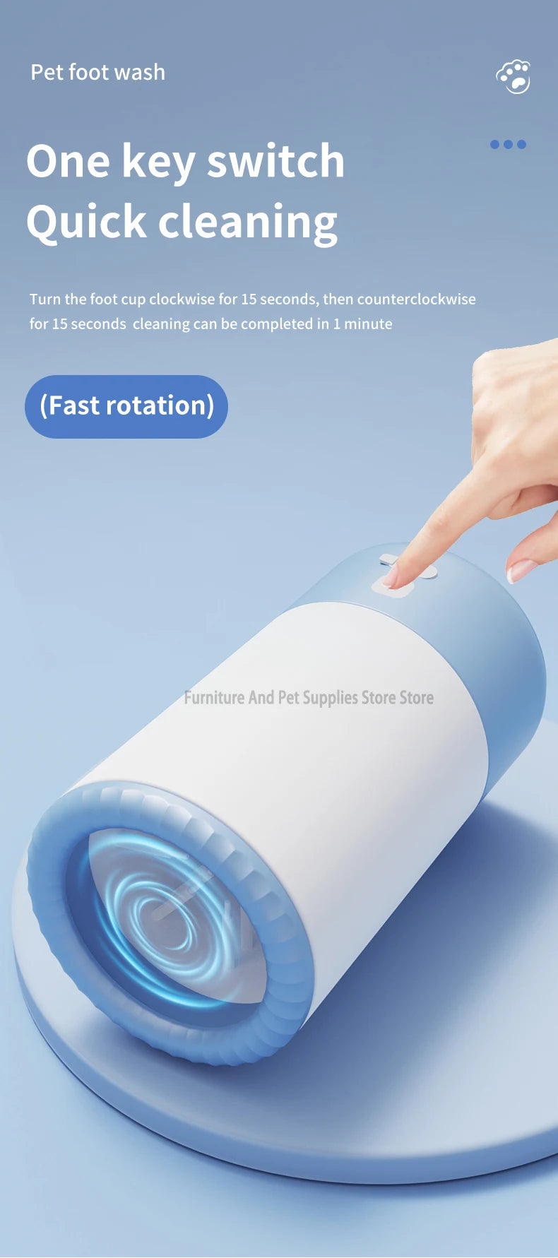 Zavero™ Electric Paw Washer — Quiet Waterproof Foot Cleaner
