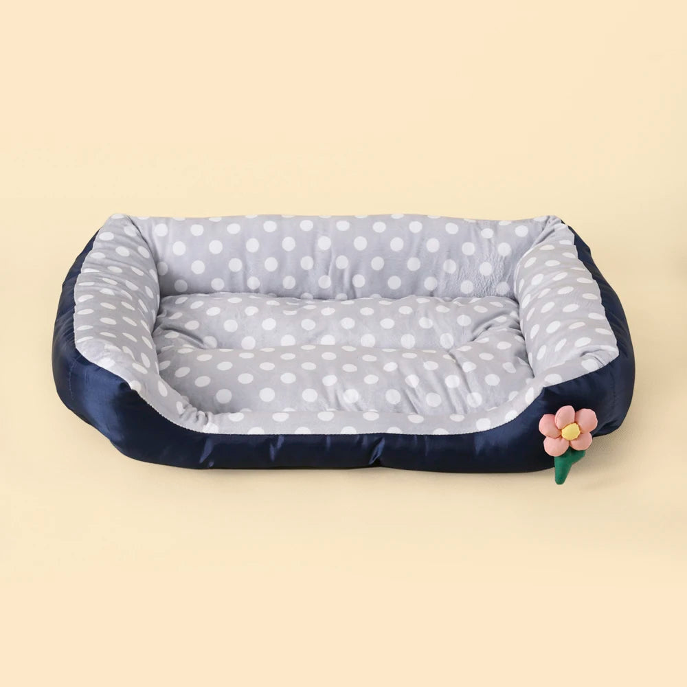 Zavero™ Soft Square Dog Sofa — Washable Warm Kennel Cushion