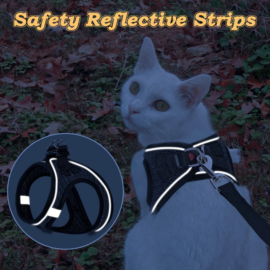 Cat Dog Harness with Lead Leash Adjustable Vest Polyester Mesh Breathable Harnesses Reflective sti for Small Dog Cat accessories