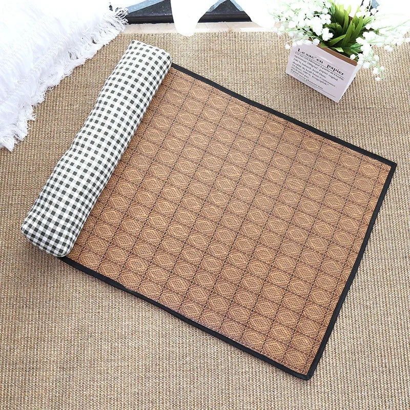 Zavero™ Rattan Cooling Cat Mat — Natural Self-Cool Summer Bed