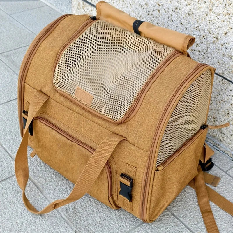 Portable Cat Backpack Expandable Large Capacity Pet Backpack Foldable