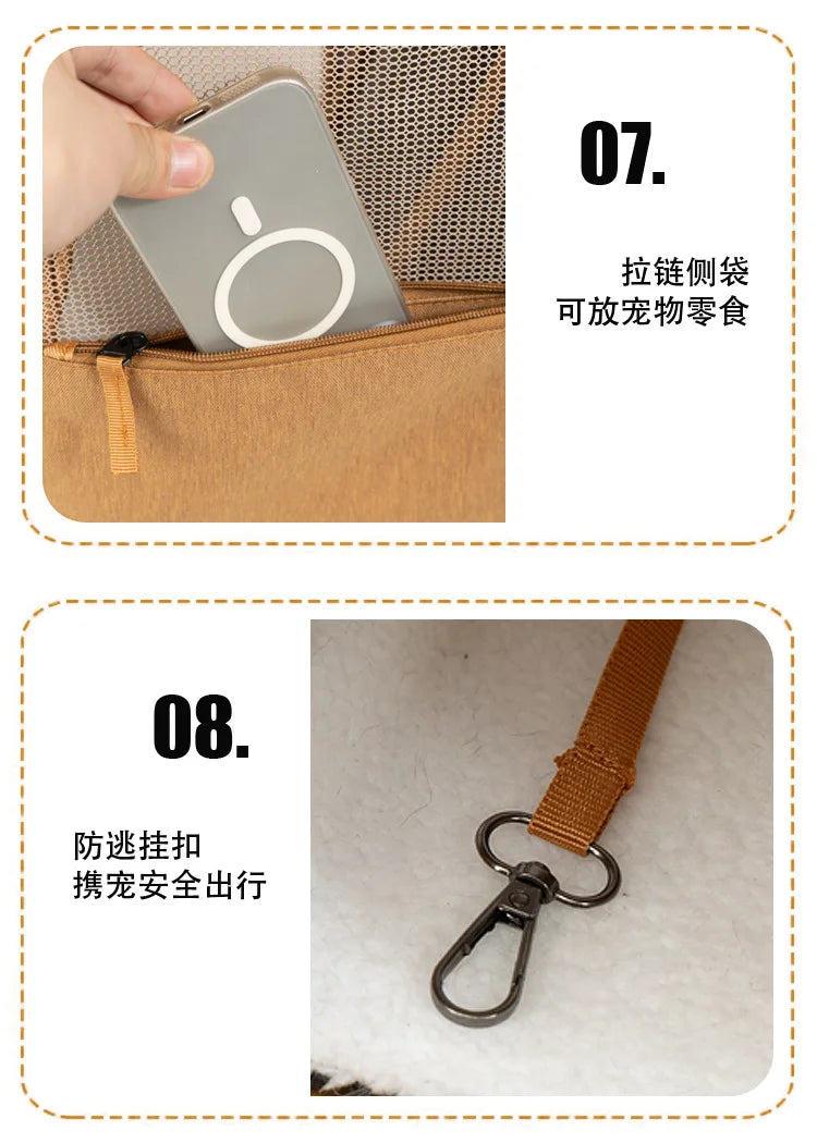 Portable Cat Backpack Expandable Large Capacity Pet Backpack Foldable