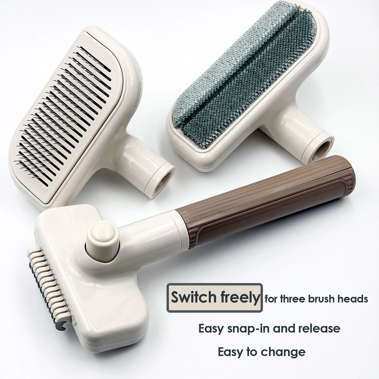 Pet Hair Remover Dog Brush 3 in 1 Undercoat Rake Dog grooming Detangler Slicker Skin Friendly for Puppy Cat Matted Fur Removal
