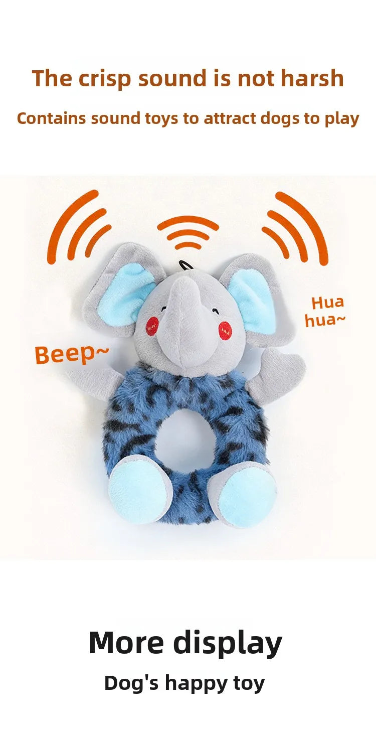Squeaky Dog Toy for Small Medium Dogs, Self-Entertainment Chew Plush Toy, Boredom Relief Teeth Cleaning Pet Supplies