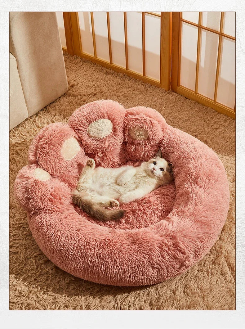 Zavero™ Fluffy Winter Pet Sofa — Cozy Blanket Bed for Dogs & Cats