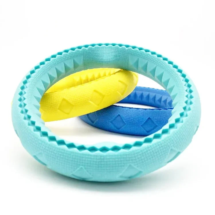 Dog Ring Toys Durable Chewing Flying Floating Training Tools Fetch Throwing Interactive Toys For Small Medium Large Dogs