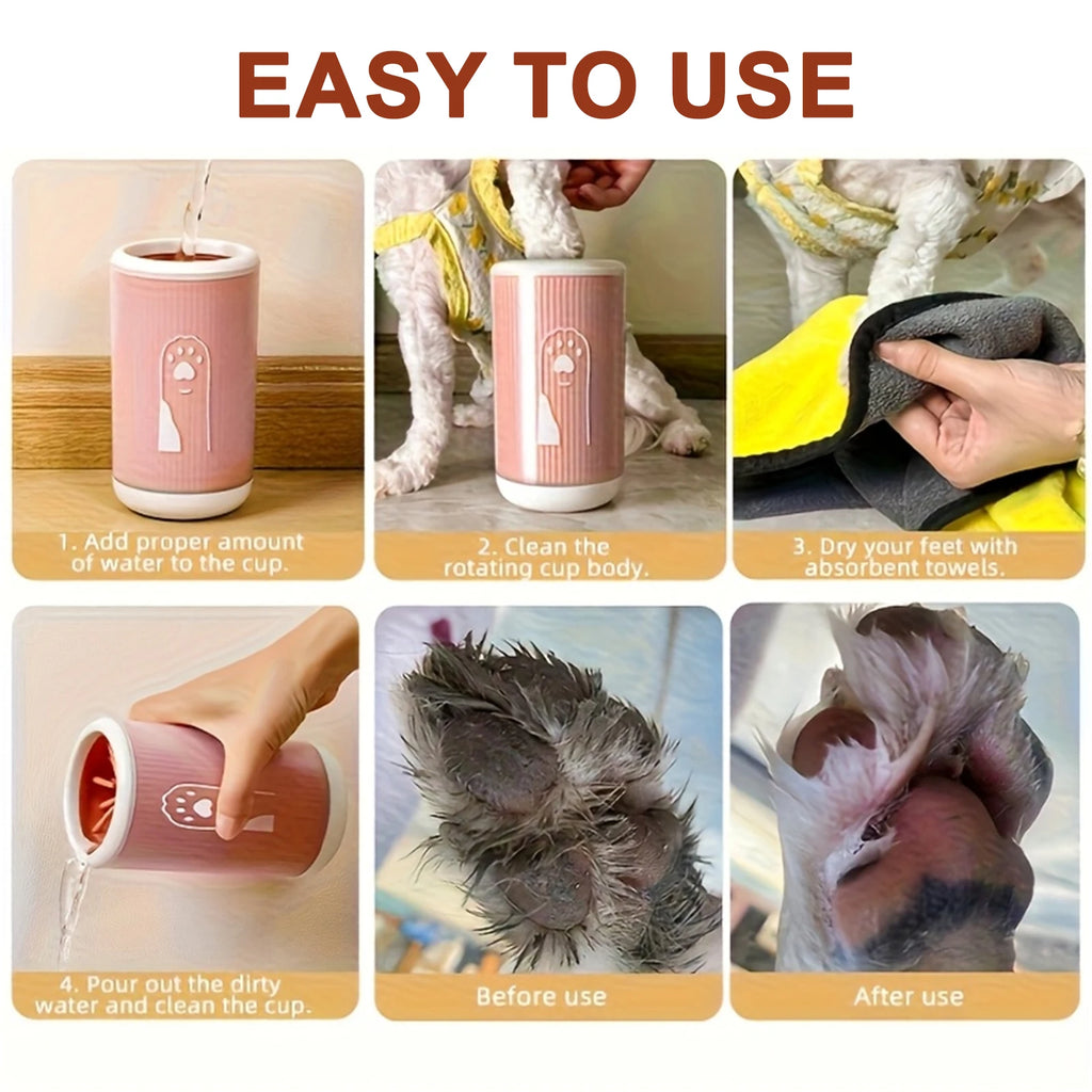 Zavero™ No-Scrub Paw Cleaning Cup — Easy Clean for All Breeds