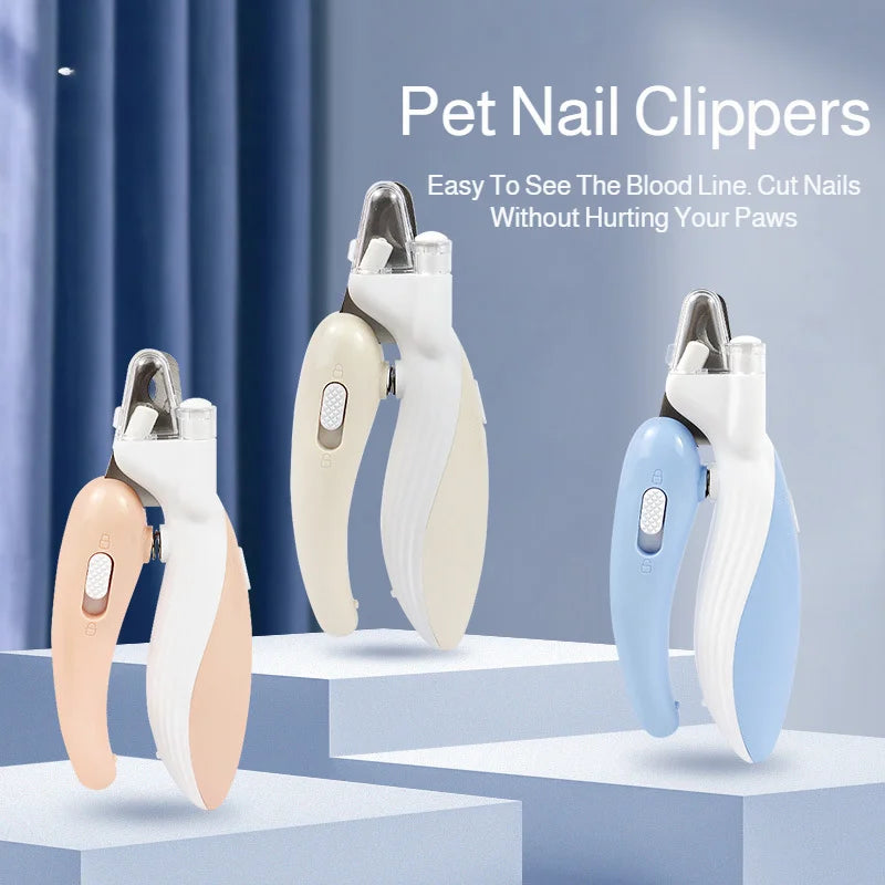 Professional Pet Nail Clippers with Led Light Pet Claw Grooming Scissors for Dogs Cats Small Animals Paw Nail Trimmer Pet Supply