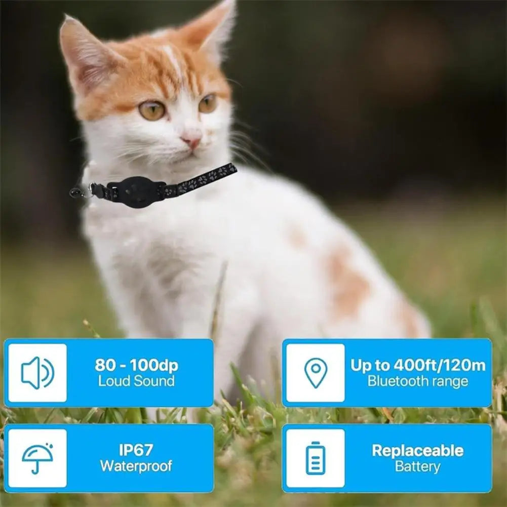 Accurate Positioning Night Reflective Adjustable Collar Pet Tracking GPS Positioning Collar Phone APP Lightweight Cat Tracker