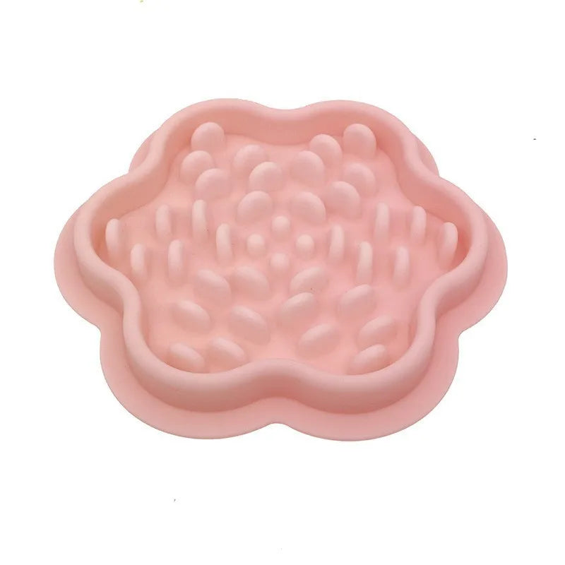 Pet Slow Down Eating Feeder Dish - Interactive Pet Food Bowl - Silicone Material - Suitable for Dogs Cat