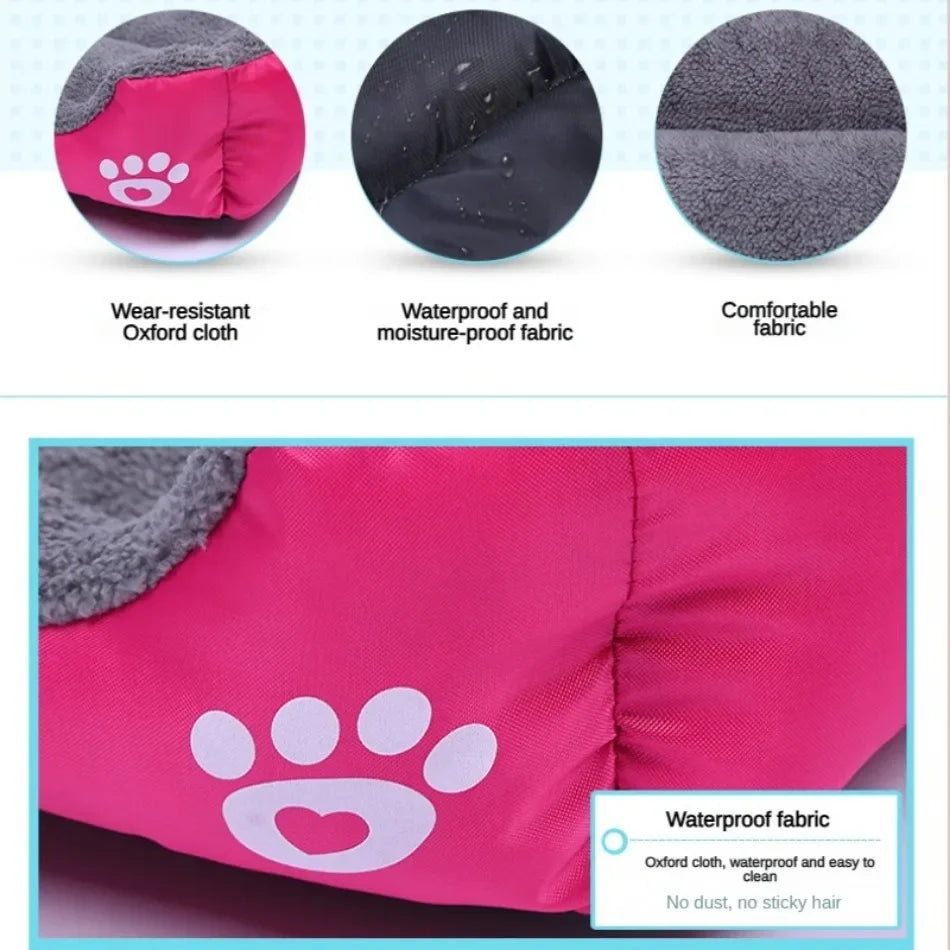 Zavero™ Soft Square Dog Sofa — Washable Warm Kennel Cushion