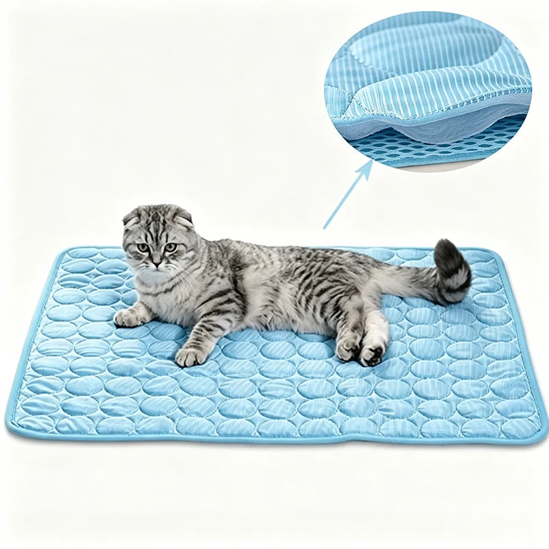 Zavero™ Summer Cooling Cat Sofa — Ice Pad Nest for Small Pets