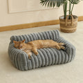 Zavero™ Striped Cat Sofa Bed — Breathable All-Season Pet Nest