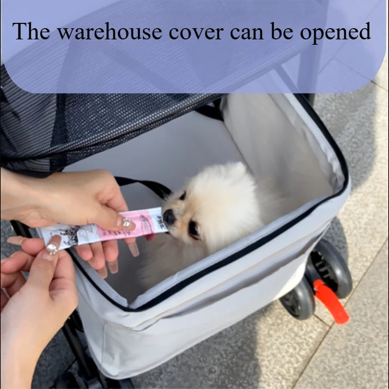 Hot Selling Lightweight Pet Cart for Cats Dogs Carts Foldable for Outdoor Use 2 In 1 Pet Strollers Increase Cabin Size