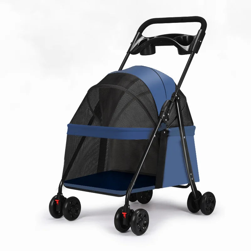 Hot Selling Lightweight Pet Cart for Cats Dogs Carts Foldable for Outdoor Use 2 In 1 Pet Strollers Increase Cabin Size