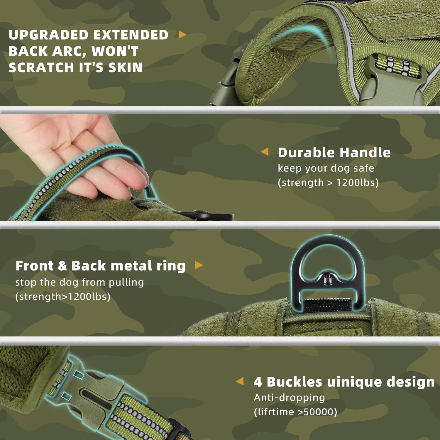 Zavero™ Tactical Dog Harness — Military-Grade Breathable Vest
