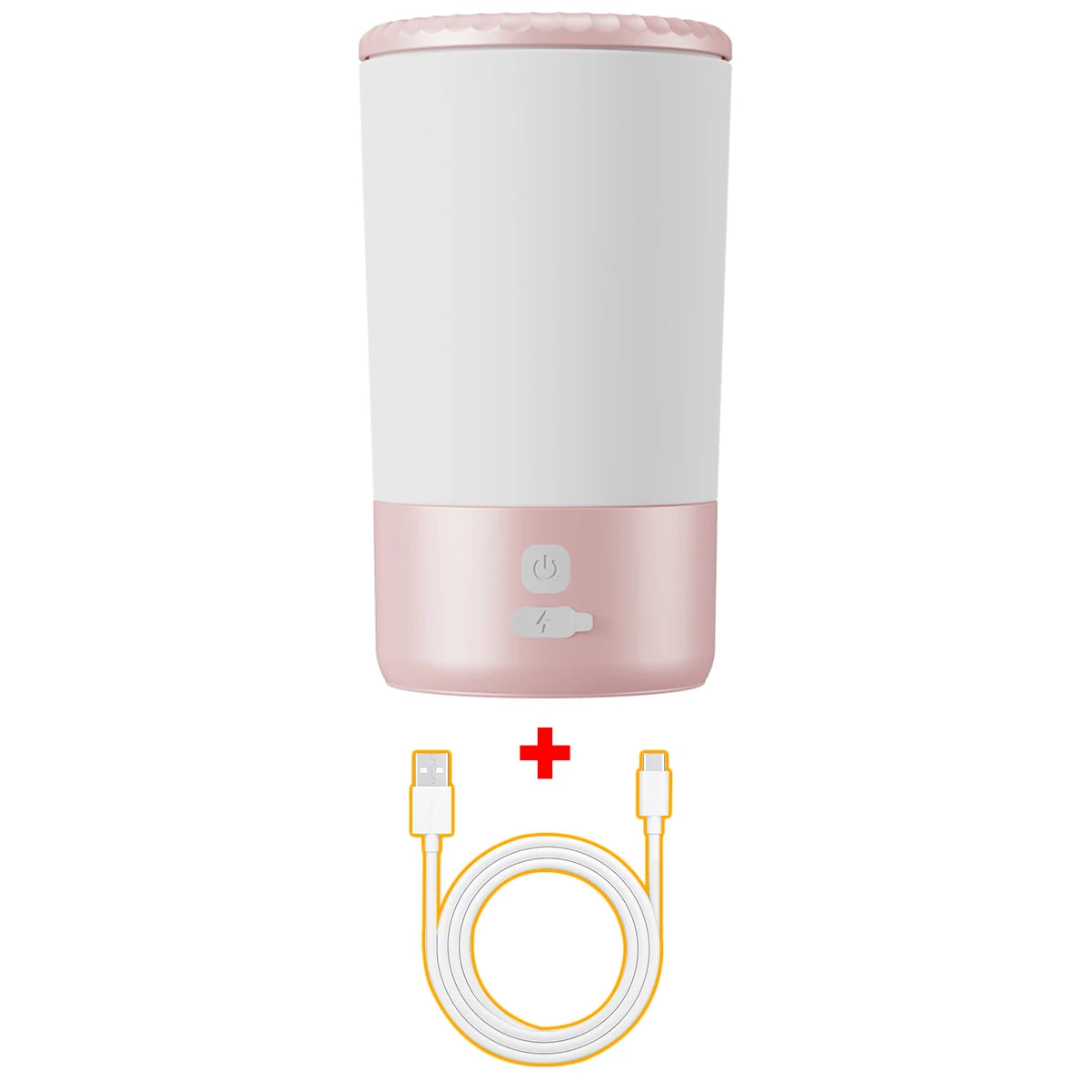 Portable paw cleaner in white and pink with power cord set