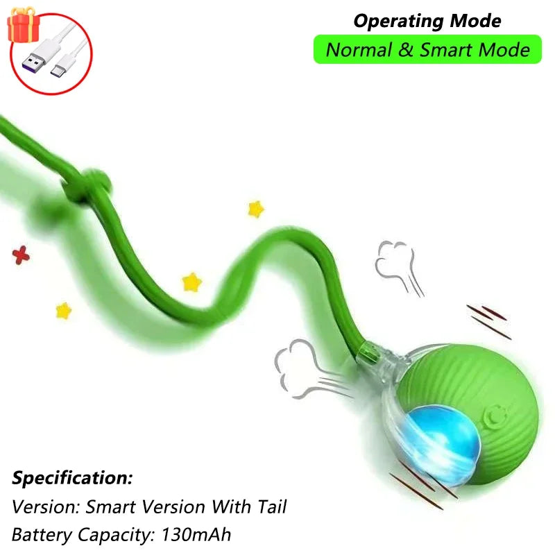 Zavero™ Auto-Roll Cat Ball — Rechargeable Smart Play