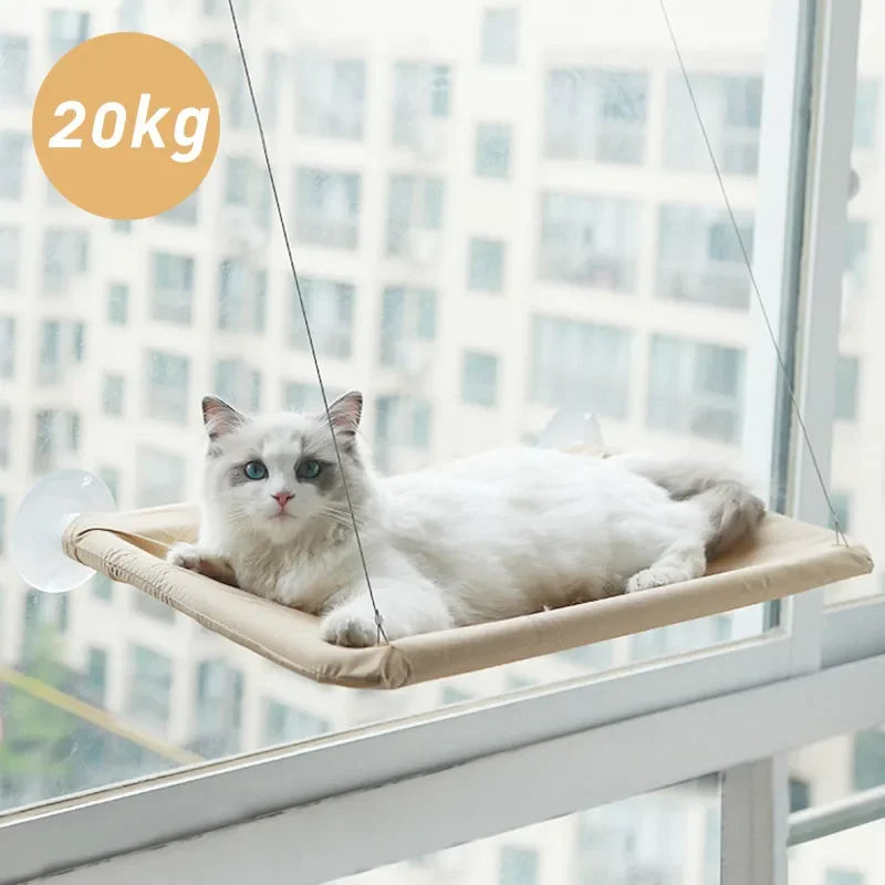 Zavero™ Window Hammock Cat Bed — 20KG Sunny Seat for Large Cats