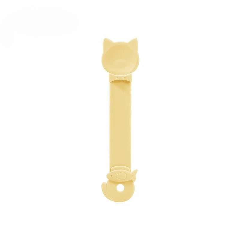 Easy-Squeeze Cat Treat Dispenser - Long Handle Lickable Wet Food Feeder for Cats, Durable Plastic Pet Snack Spoon, Cat Food.