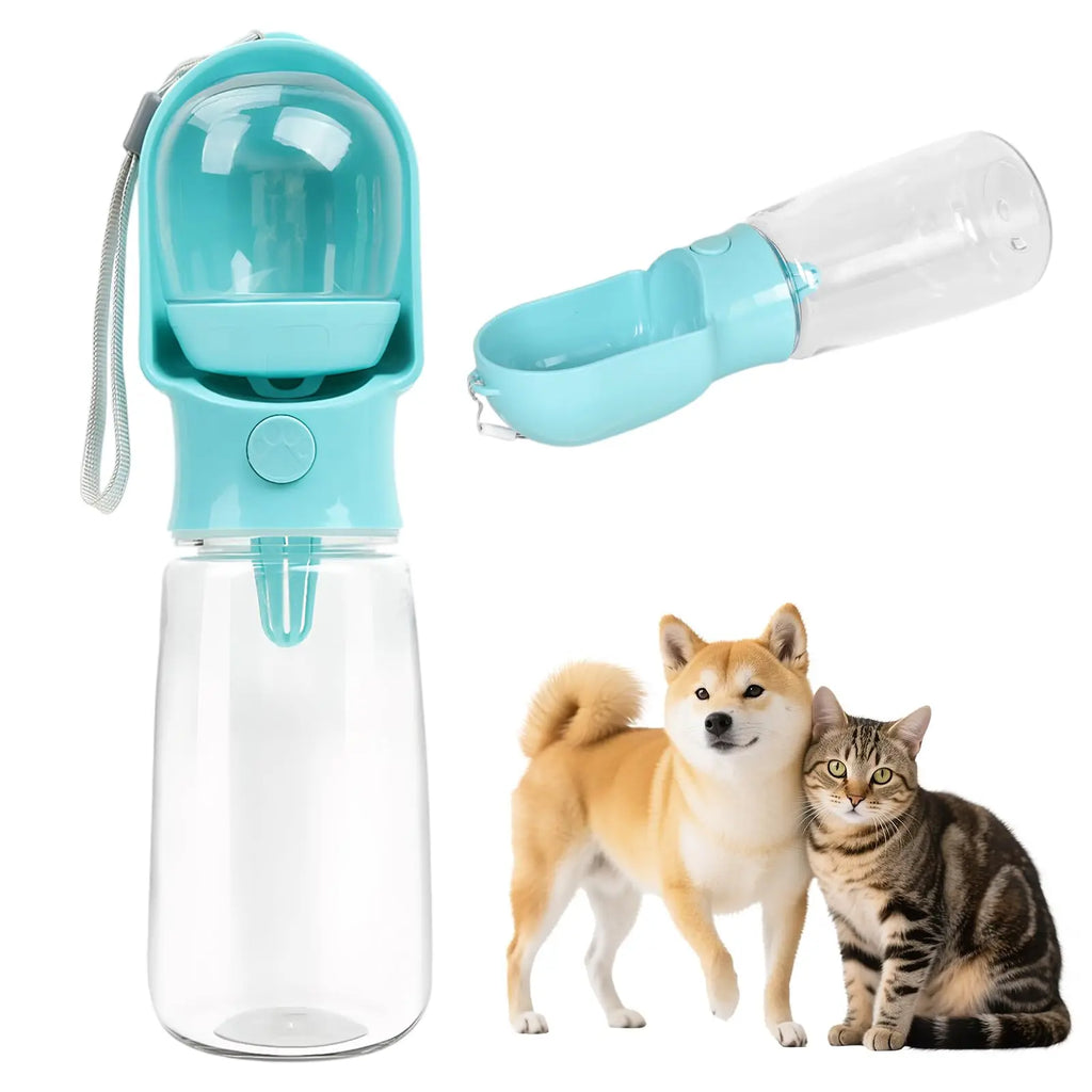Portable Food Grade Material Dog Cat Travel Pet Water Cup Bottle with Food Dispenser Puppies Outdoor Walking Bowl 320/500ml